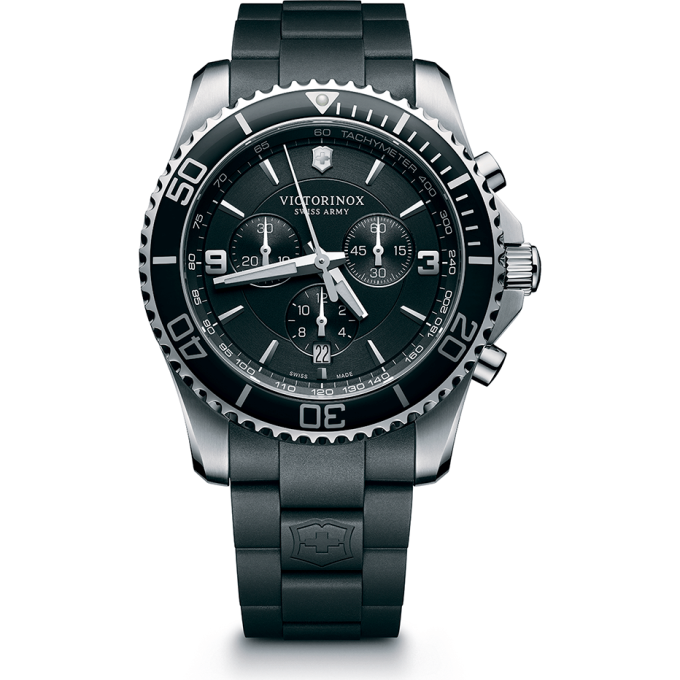 Victorinox Maverick Chronograph 241696 — чёрный хронограф, 43 мм